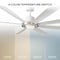 Modern Forms Fans Aura Indoor or Outdoor Smart Ceiling Fan 2700-3000-4000-5000K LED in Brushed Nickel/Matte White FR-W2303-72L-BN/MW - alternate 3